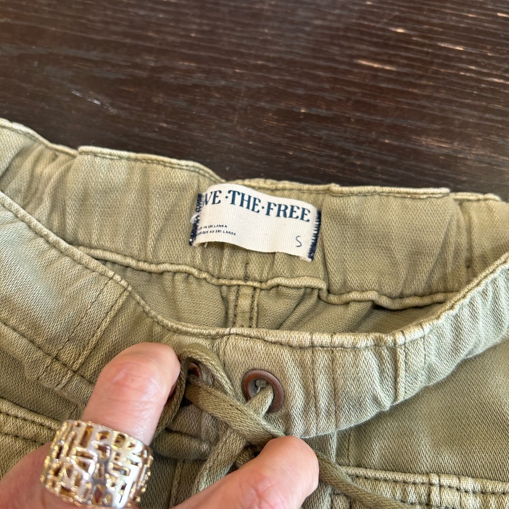 Free People Olive Green Cropped Utility Pants - Picture 11 of 12